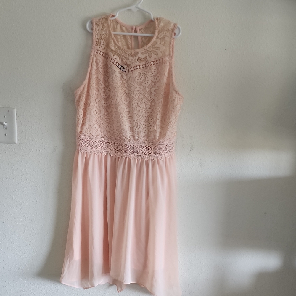 Elegant Pink Lace Kids Formal Dress